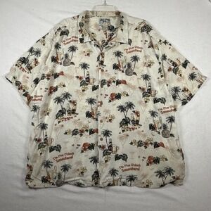 Big Dogs Hawaiian Shirt Mens Sz 4X Its 5 O Clock‎ Somewhere Beer Tropical Summer